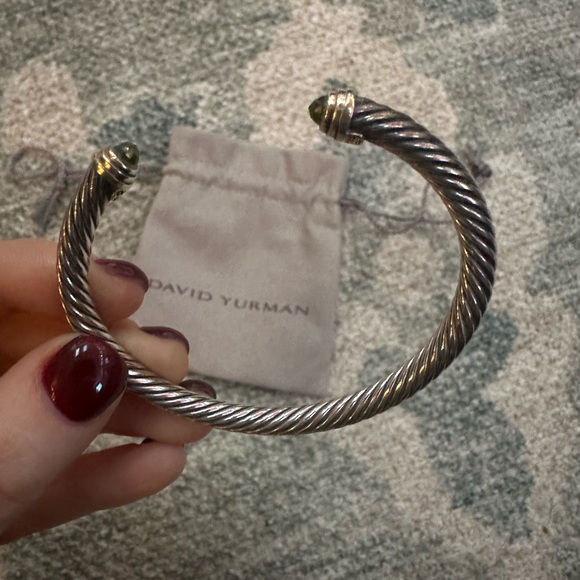 David Yurman green stone small 5mm bracelet - Picture 2 of 6